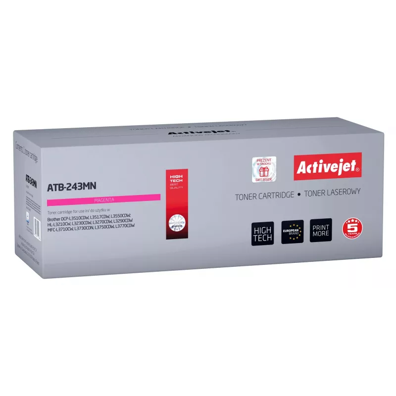 Activejet ATB-243MN toner (aizstāj Brother TN-243M; Supreme; 1000 lapas; magenta)