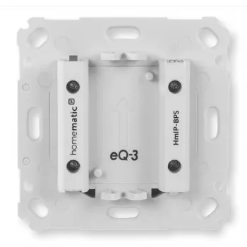 Bezvadu sienas spiedpogas slēdzis Homematic IP HmIP-BPS, balts, IP20, 71×71×43 mm