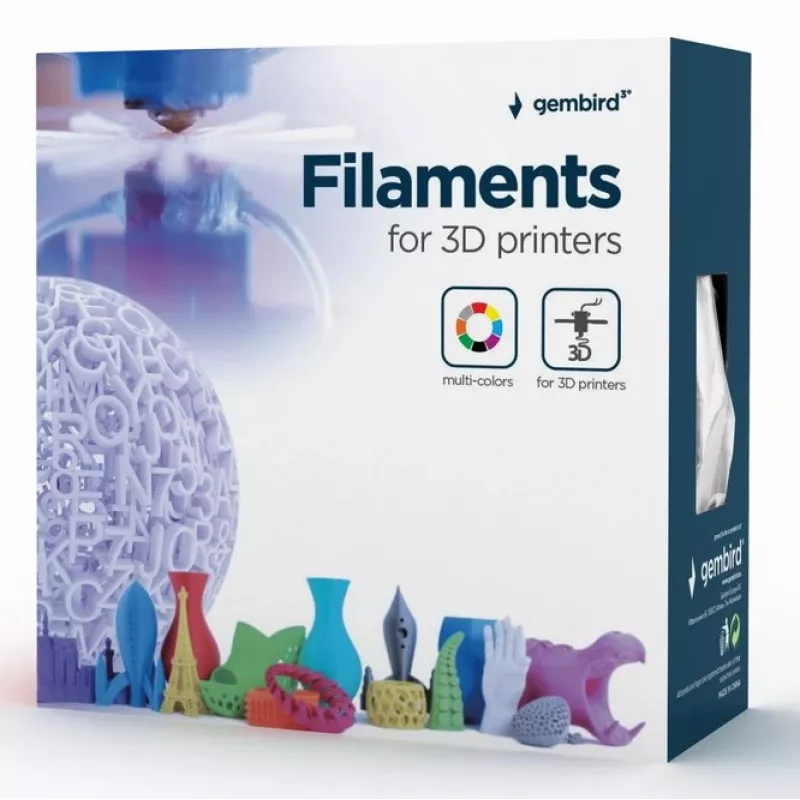 Gembird 3DP-ABS1.75-01-BK ABS 3D drukas materiāls, melns, 1.4 kg
