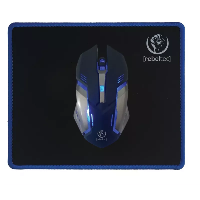 Rebeltec SHERMAN Gaming USB QZERTY Angļu Melna tastatūra ar peli
