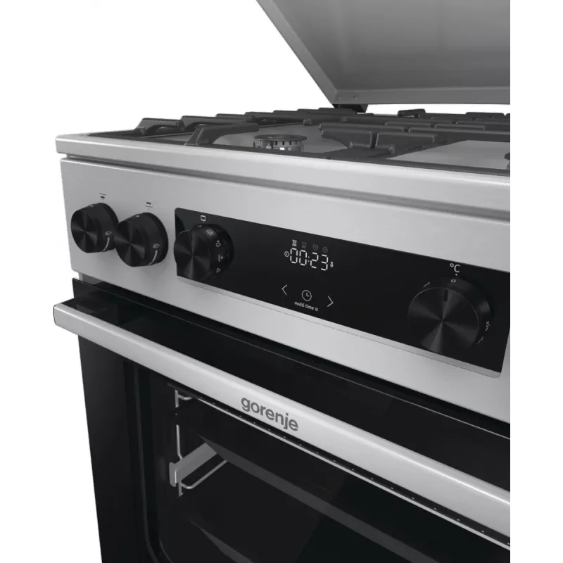 Gorenje GKS6C71XF Brīvi stāvoša plīts ar cepeškrāsni Sudraba