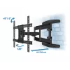 TV sienas stiprinājuma rāmis ESPERANZA ERW021 40–85 collu plakanajiem televizoriem, metāls, slīpums, 6–50 cm attālums, 68 kg kapacitāte, VESA 200x100–600x500 mm