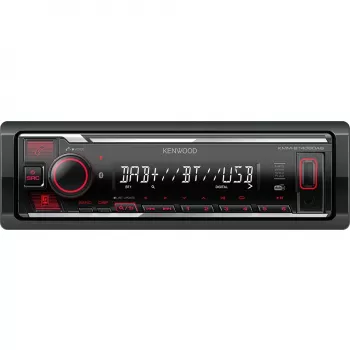 Kenwood KMM-BT408DAB, Melns, 1 DIN, 88 W, 4.0 kanāli, 50 W, 20 - 20000 Hz
