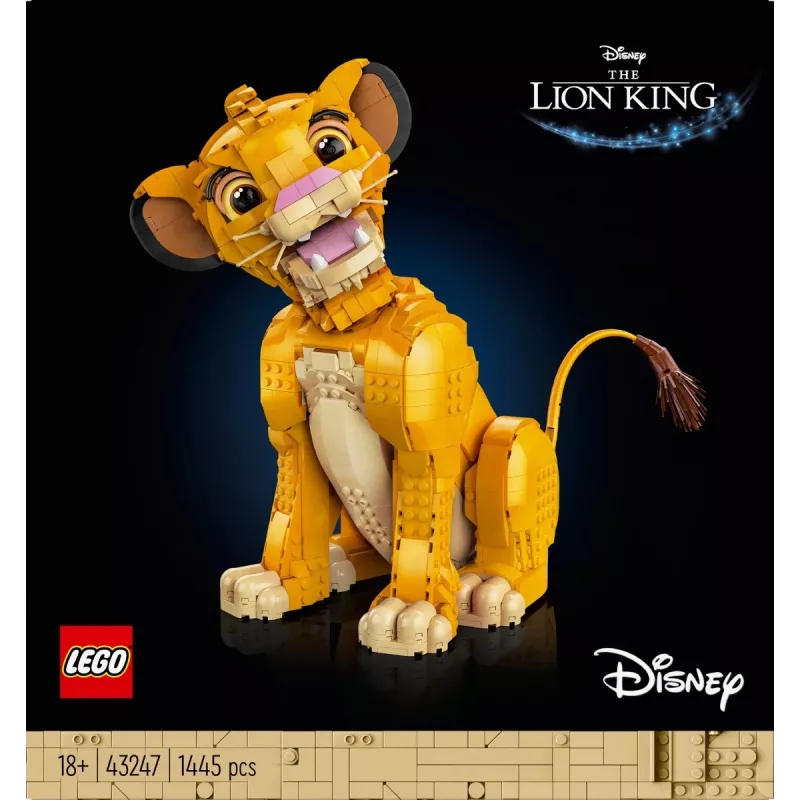 LEGO Disney Jaunais Simba — Karalis Lauva Kolekcionējama Dzīvnieka Figūras Būvēšanas Komplekts Pieaugušajiem