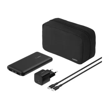 Belkin BoostCharge - Powerbank + AC Barošanas Avots - 10000 mAh - PD - 3 Izejas Porti (24 kontaktu USB-C, 2 x USB)