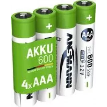 Ansmann 4x AAA NiMH akumulators 600 min. 550 mAh 1311-0022