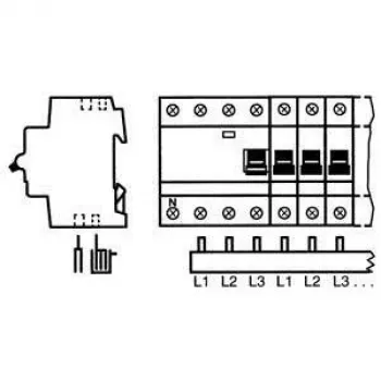 ABB 3-fāžu kopnes stienis PS3/60 pro M kompakts 60 moduļi griešanai pēc garuma PS3/60 (2CDL230001R1060)