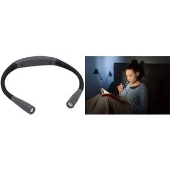 LED lasīšanas lampa WEDO LOOPLIGHT regulējama USB, modelis 254 22101, pārnēsājama galda lampa ar elastīgu roku