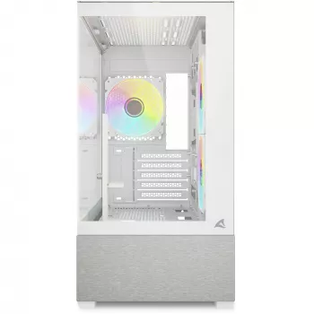 Sharkoon MK7 ARGB mATX korpuss 2xStikls Balts