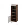 Cama 3 ALMERA Grāmatu skapis 60x42x185 valrieksts/kašmira