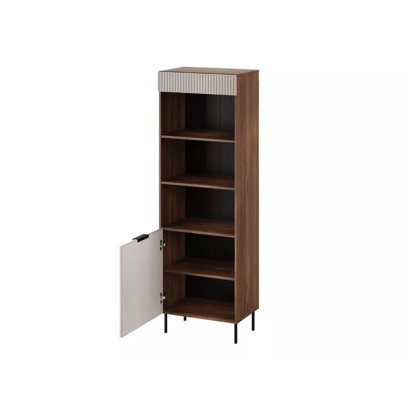 Cama 3 ALMERA Grāmatu skapis 60x42x185 valrieksts/kašmira