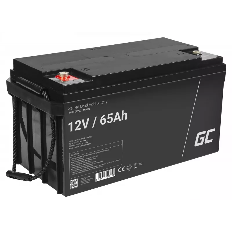 Green Cell AGM28 rūpnieciskais akumulators 12V 65Ah AGM VRLA 1 gab. 20 kg
