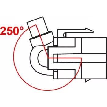 Keystone modulis USB 5 Gbps Type-A sievišķā 250° vīrišķajam Type-A 0,5 m kabelis DeLOCK