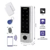 Qoltec 52448 Kodu slēdzene TITAN ar pirkstu nospiedumu lasītāju | RFID | BT 4.0 | Kods | Karte | Atslēgas piekariņš | Durvju zvans | IP68 | EM