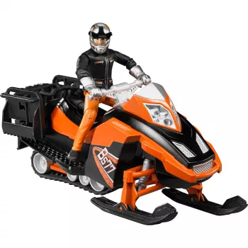 Bruder Sniega motocikls ar vadītāju