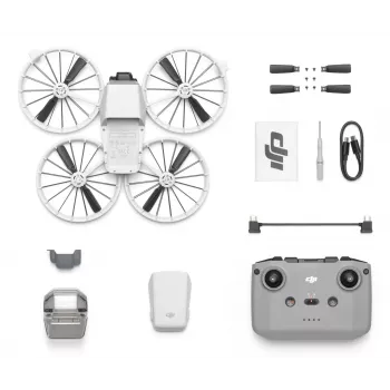 Drone DJI Flip 4 rotori, 48 MP kamera, 3840×2160 video, 3110 mAh akumulators, Melns/Balts