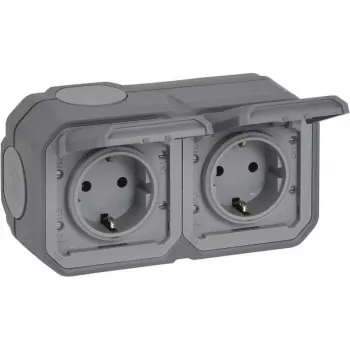 Legrand Plexo NEW APWG Schuko 069742L Divvietīga kontaktligzda Pelēka IP44 5 (069742L)