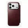 Mobilā telefona maciņš Nomad Modern Leather Folio Apple iPhone 17 Pro, 6,3 collu (16 cm), āda bordo