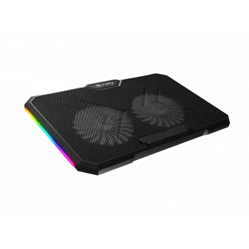 FURY GUNBAI G3 Laptop Dzesēšanas Paliktnis 14.1–17.3 ar 2 Ventilatoriem, RGB Apgaismojumu, 2× USB