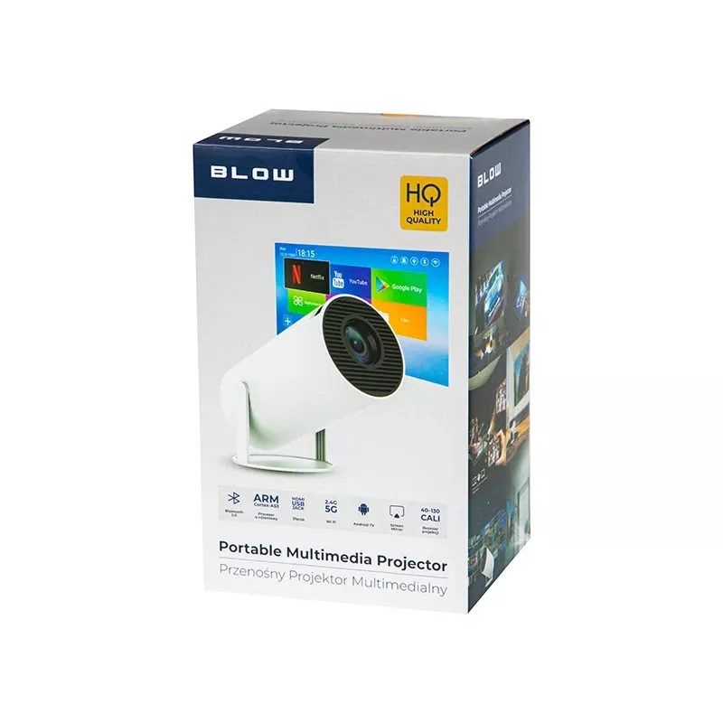 BLOW portatīvais projektors ar AndroidTV, FullHD