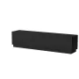 TV skapis LIVERTI 2000x420x480 mm, melna skaidu plātnes virsma, melns rāmis