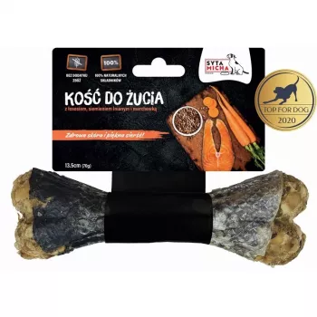 SYTA MICHA košļājamais kauls skaistam kažokam, suņu košļājamā rotaļa, 13,5 cm