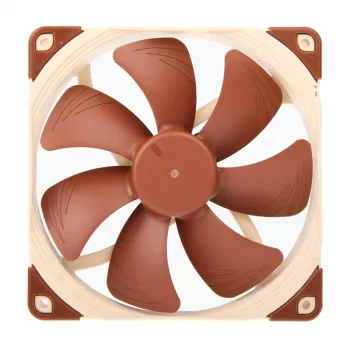 Ventilators Noctua NF-A14 FLX 140 mm korpusa ventilators, 25 mm biezums, 900–1200 RPM, 115,5 m³/h gaisa plūsma, 13,8–19,2 dB