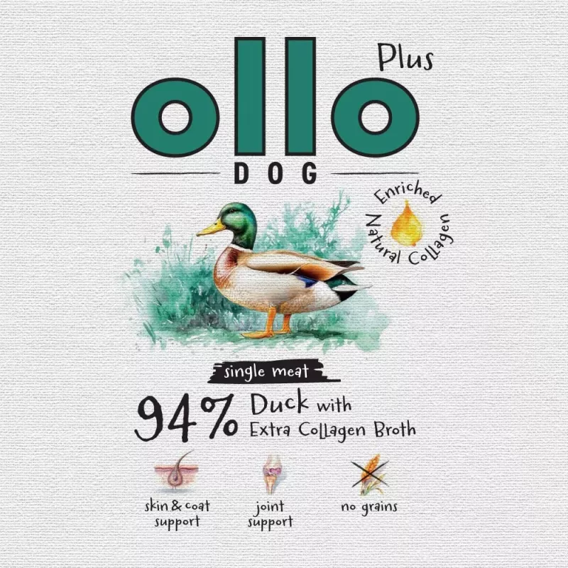 Ollo Plus Kolagen pīle 400g suņu barības konservs