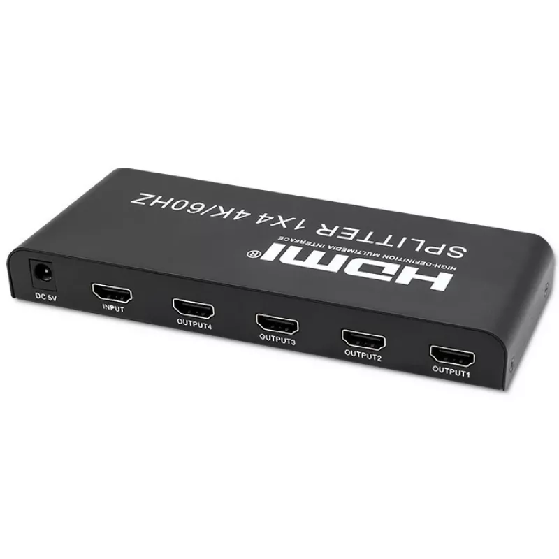 Qoltec 51799 Aktīvs HDMI sadalītājs 4 x HDMI 4K x 2K | 6Gb/s | 60Hz