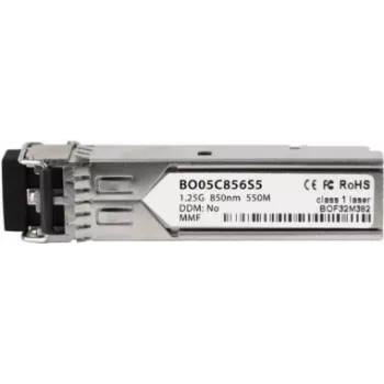 BlueOptics SFP raidītājs, LC duplekss, 1000BASE-SX, daudzmodu šķiedra, 850 nm, 550 metri, 0°C/+70°C, DD