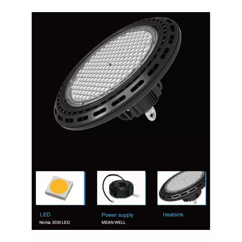 Synergy 21 LED piekaramais prožektors UFO 200W industriālām/ noliktavu telpām neitrāli balta gaisma 120°
