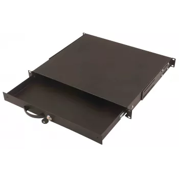 DIGITUS DN-19 KEY-1U-SW 1U tastatūras atvilktne ar dokumentu glabāšanu 19 inch melna