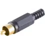 ShiverPeaks 51400-SG RCA (Cinch) spraudnis — melns korpuss, zeltīti kontakti