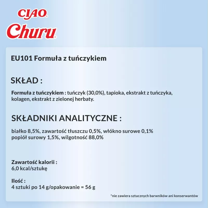 INABA Churu Tuna Recipe - kaķu gardumi - 4x14 g