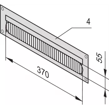 SCHROFF Kabeļu kanālu panelis 4U 7021 - Rack piederums - 4 HE (20118797)
