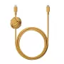USB-A uz Lightning kabelis Native Union Night Cable — 3 m, Dzeltens