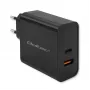 Qoltec 52381 Super Quick PD lādētājs | 1xUSB-C | 1xUSB | 90W | 5-20V | 2.4-4.35A | Melns