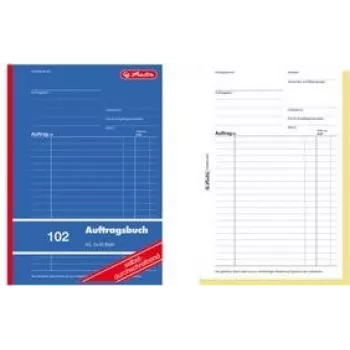 Herlitz 880526 Pasūtījumu grāmata A5, 2 x 40 lapas, paškopējošas, FSC