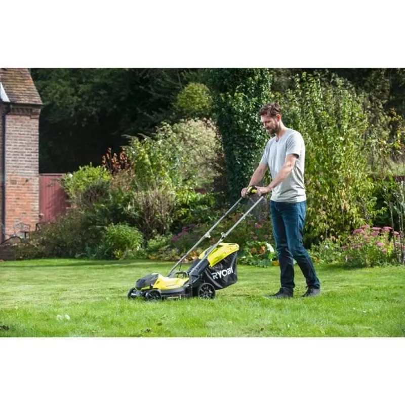Ryobi OLM1833B zāles pļāvējs Stumjamais zāles pļāvējs Akumulators Melns, Zaļš