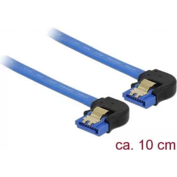 SATA kabelis DeLOCK 85094 0.1 m SATA 7-pin Melns Zils