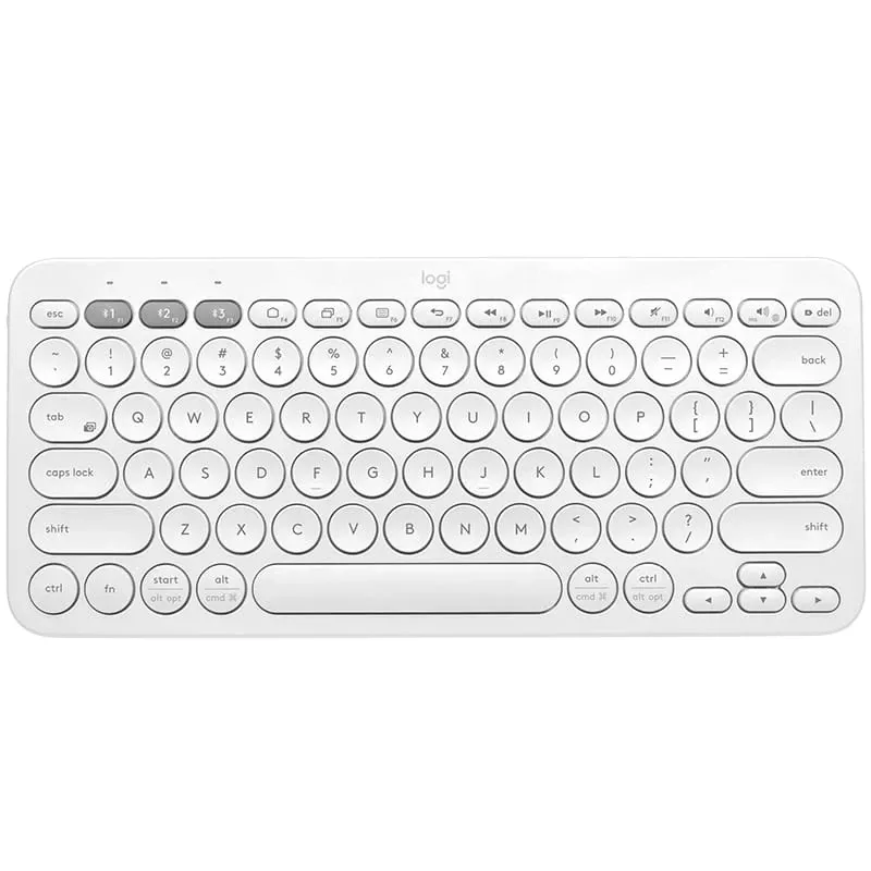 Logitech Multi-Device K380 - Bezvadu tastatūra - Bluetooth 3.0 - Vācu izkārtojums - Off-White