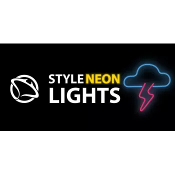 Neona gaisma MANTA SNL71BL Mākonis ar zibeni zili‑rozā – dekoratīvs LED neona izkārtnes elements