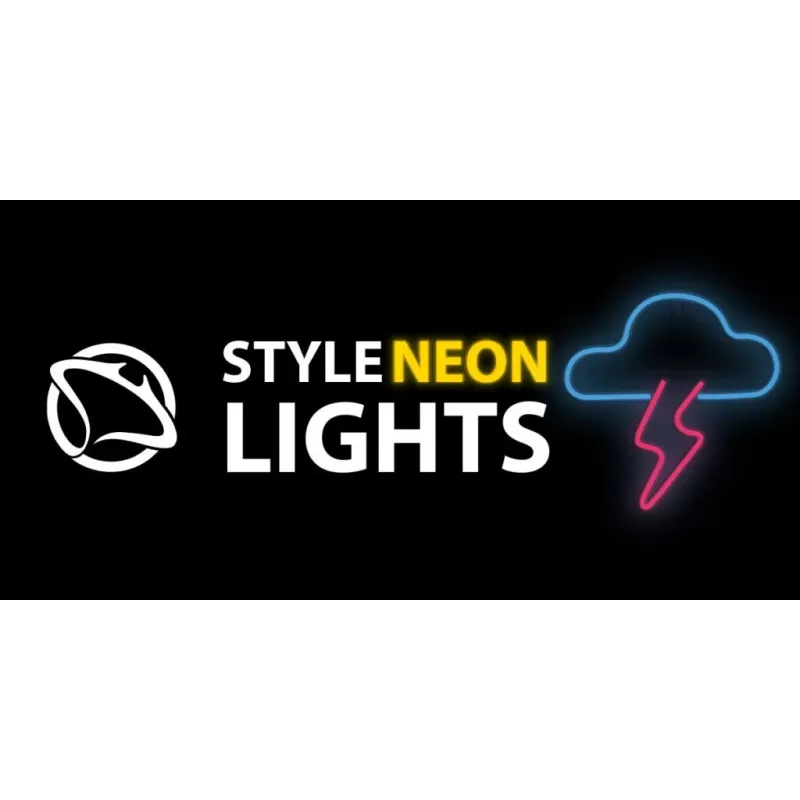 Neona gaisma MANTA SNL71BL Mākonis ar zibeni zili‑rozā – dekoratīvs LED neona izkārtnes elements
