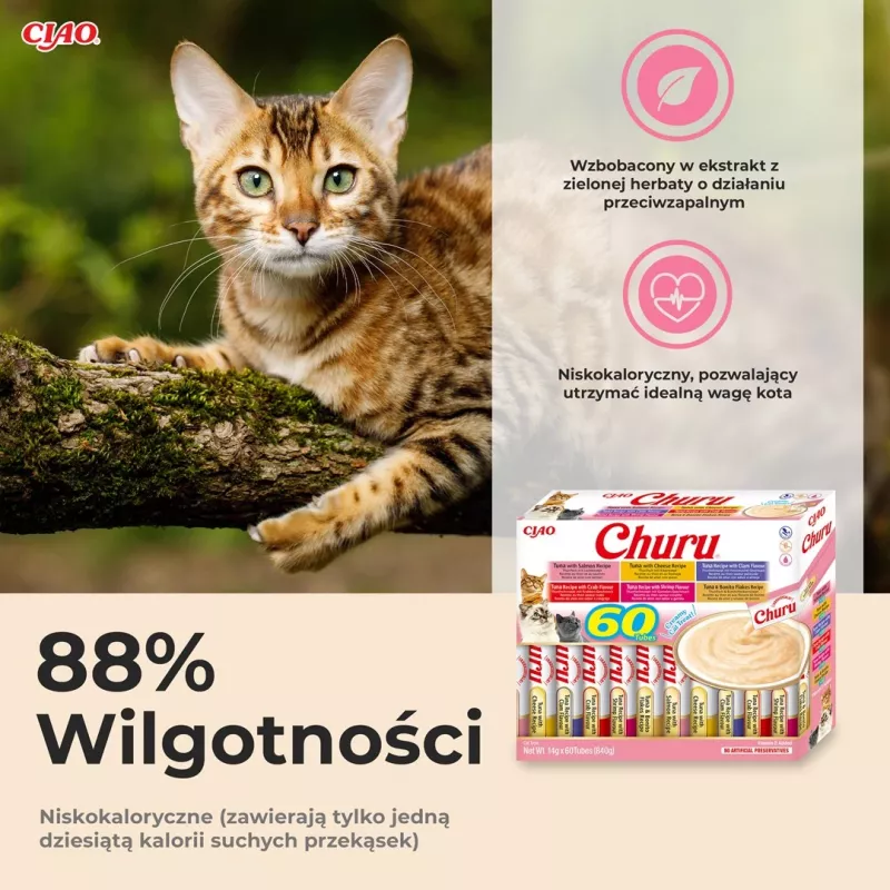 INABA Churu Variety box Tuna - kaķu gardumi - 60 x 14g