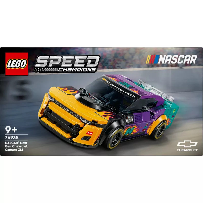 LEGO Speed Champions 76935 NASCAR Next Gen Chevrolet Camaro ZL1 būvējams modelis, 328 gabali, 1 minifigūra, 9+ gadi