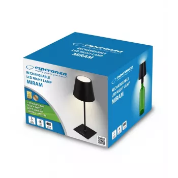 Esperanza ELD119K Miram LED galda lampa, melna