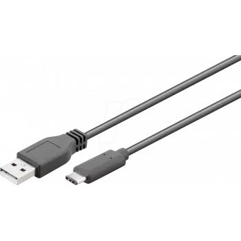 Wentronic 41074 USB kabelis 1 m 3.2 Gen 2 (3.1 Gen 2) USB A USB C Melns