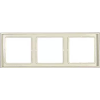 JUNG LS 983 W rāmja pārsegs 3-vietīgs ziloņkaula krāsā Duroplast bezskrūvju 81x223 mm