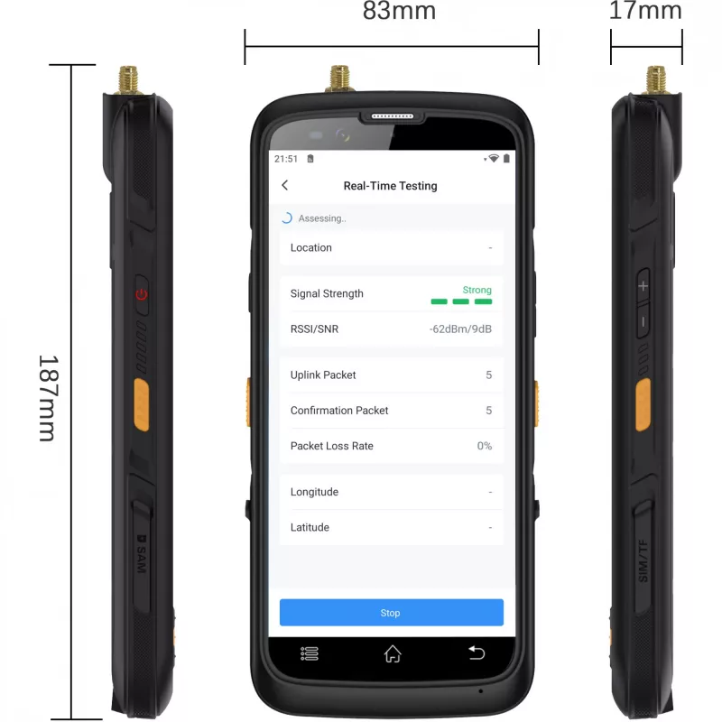 Milesight FT101-868M — LoRaWAN un Wi‑Fi lauka testeris