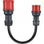 Adapteris Gemini flex 22 kW CEE sarkans trīsfāžu 32A > CEE sarkans 16A melns 30cm